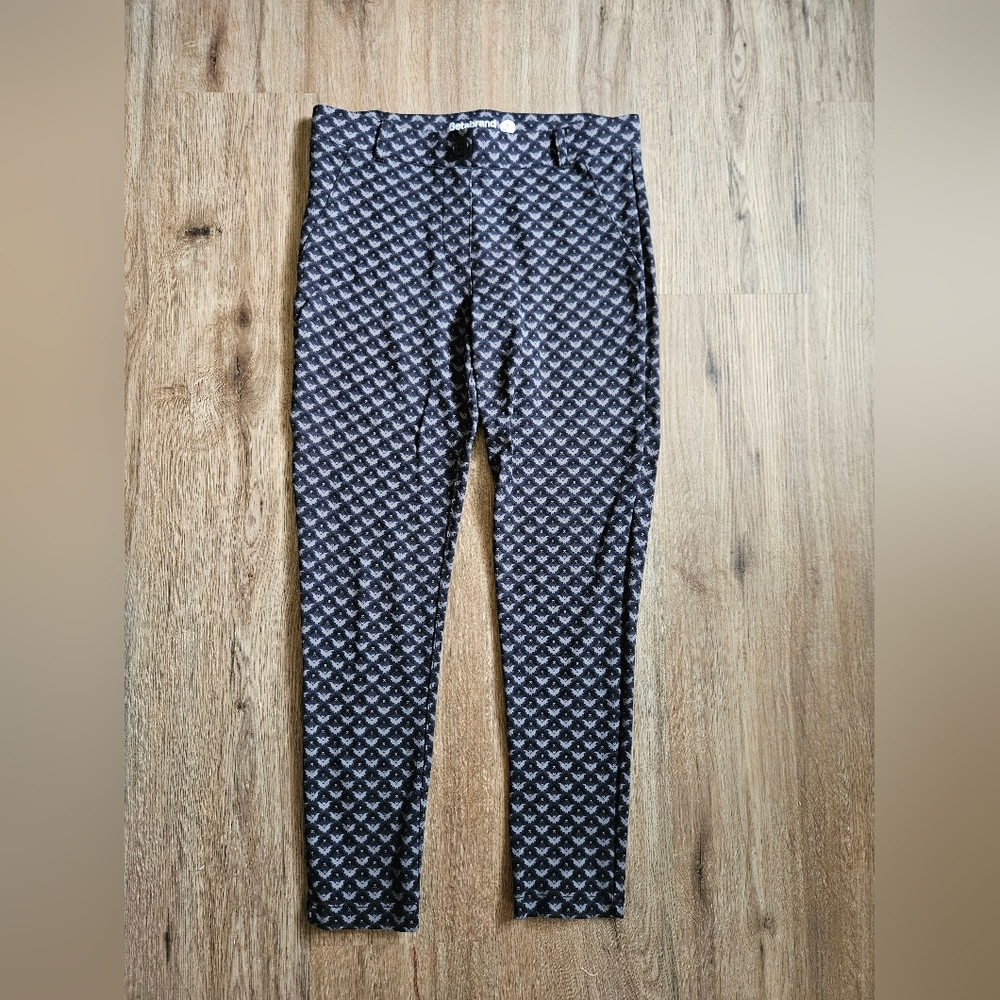 Betabrand bat print dress pant yoga pants.